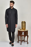 Black Traditional Pakistani Kurta Pajama - Asian Party Wear