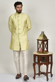 Fawn Indian Mens Ethnic Wedding Kurta Pajama - Asian Party Wear