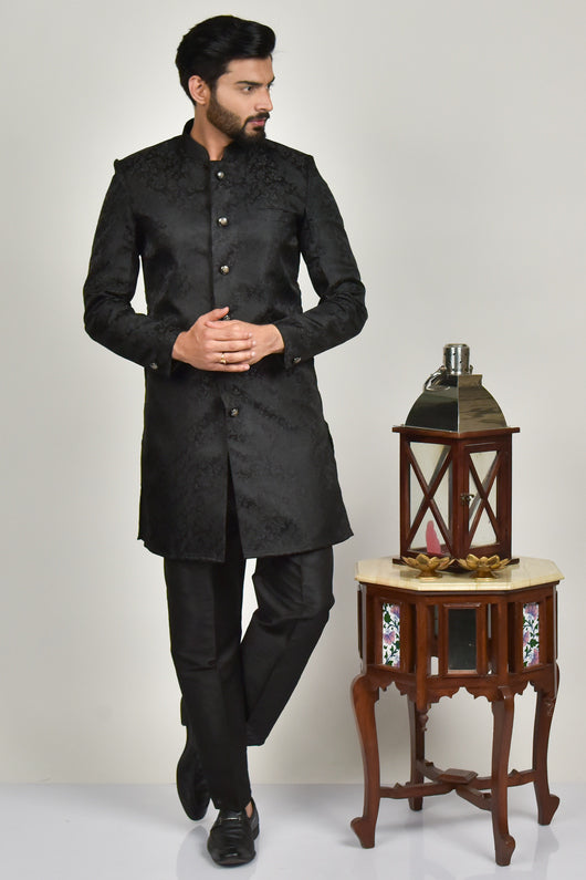 Black Indian Mens Formal Kurta Pajama Black Indian Mens Formal Kurta Pajama