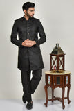 Black Indian Mens Formal Kurta Pajama - Asian Party Wear