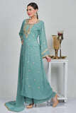 DARK MINT FRONT SLIT KAMEEZ READYMADE SUIT