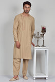 Beige Eid Kurta for Men - Asian Party Wear