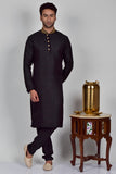 Black Indian Mens Desi Kurta Pajama - Asian Party Wear