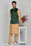 Green Formal Men's Waistcoat - Asian Party Wear