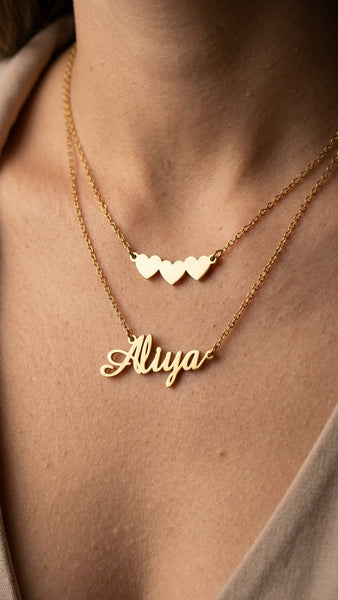 Aliya Personalised Double Chain Necklace