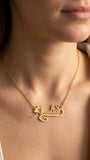 Heart-Shaped Amelia Gold Personalised Necklace