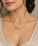 Women's Script Name Plate Anaya Personalized Necklace