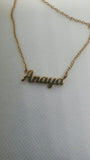 Women's Script Name Plate Anaya Personalized Necklace