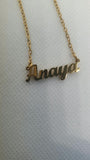 Women's Script Name Plate Anaya Personalized Necklace