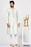 Light Moss Green Mens Festive Kurta Pajama - Asian Party Wear