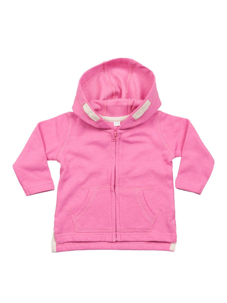 Babybugz Pink Zip Up Hoodie Organic Cotton Girls Zip Jacket