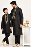 Black Indian Mens Ethnic Kurta Pajama - Asian Party Wear