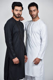 Black Stitched Kurta Shalwar for Men - Asian Party Wear