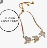 Butterfly Gold Plated Adjustable Bracelet for Women’s & Girls