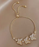 Butterfly Gold Plated Adjustable Bracelet for Women’s & Girls