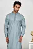 Grey Ready to Wear Mens Eid Kurta Shalwar Set - Asian Party Wear