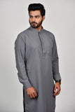 Dark Grey Punjabi Kurta Pajama - Asian Party Wear