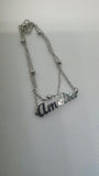Amelia Double Chain Silver Plated Bracelet with Silver Ball Details