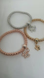 Butterfly Charm Bracelet Elastic Chain Bracelet for Women & Girls