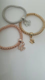 Butterfly Charm Bracelet Elastic Chain Bracelet for Women & Girls
