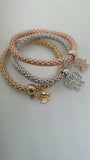 Butterfly Charm Bracelet Elastic Chain Bracelet for Women & Girls