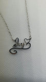 Ivy Personalised Silver Plated Stainless Steel Necklace