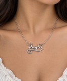 Ivy Personalised Silver Plated Stainless Steel Necklace