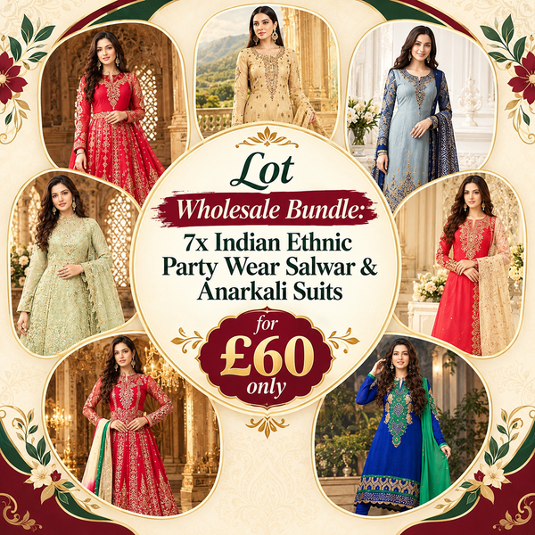 Pack of 7 Wholesale Lot of Designer Indian Suits