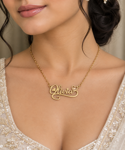 Olivia Custom Name Necklace Personalized Sterling Silver Necklaces for Women Customized Name Necklaces Pendant Jewelry Gifts for Women