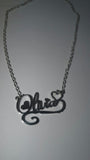 Olivia Personalized Name Necklace Silver Stainless Steel Locket Pendant