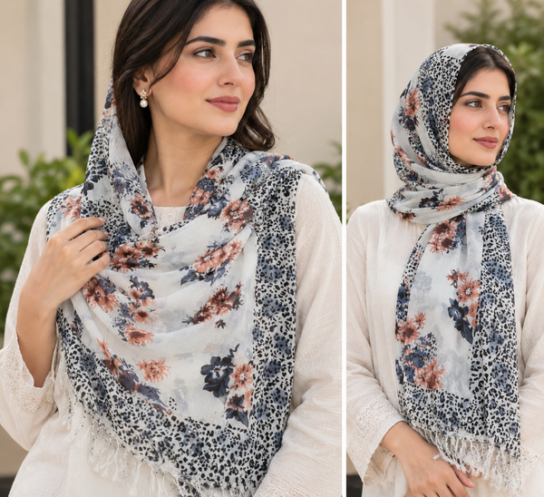 Pashmina Leopard Print Scarf Soft Animal Print Winter Shawl