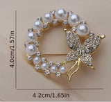 Pearl Butterfly Brooch