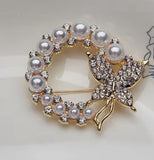 Pearl Butterfly Brooch