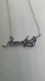 Amelia Silver Plated Customized Flower Necklace