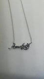 Amelia Silver Plated Customized Flower Necklace