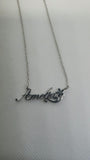 Amelia Silver Plated Customized Flower Necklace