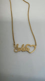Sobia Personalised Gold Plated Heart Chain Necklace