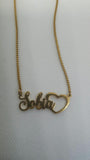 Sobia Personalised Gold Plated Heart Chain Necklace
