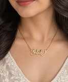 Sobia Personalised Gold Plated Heart Chain Necklace