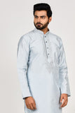 Steel Grey Designer Kurta Pajama for Men - Asian Party Wear