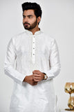 White Indian Mens Traditional Kurta Pajama Suit - Asian Party Wear