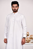 White Soft Fabric Kurta Shalwar for Men