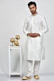 White White Men's Party Kurta Pajama - Asian Party Wear