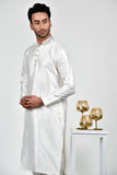 White White Men's Party Kurta Pajama - Asian Party Wear