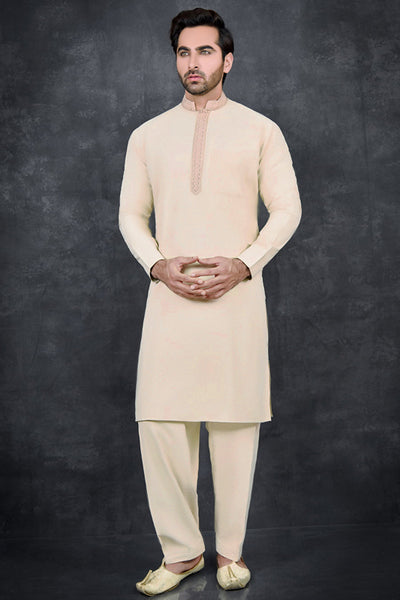 Mauve Mens Kurta Shalwar Set