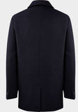 Dark Blue Mens Wool Blend Winter Topcoat
