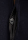 Dark Blue Mens Wool Blend Winter Topcoat