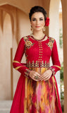 Red Printed Indian Fancy Formal Suit