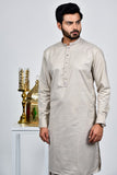 Stone Grey Readymade Mens Kurta Shalwar for Eid - Asian Party Wear