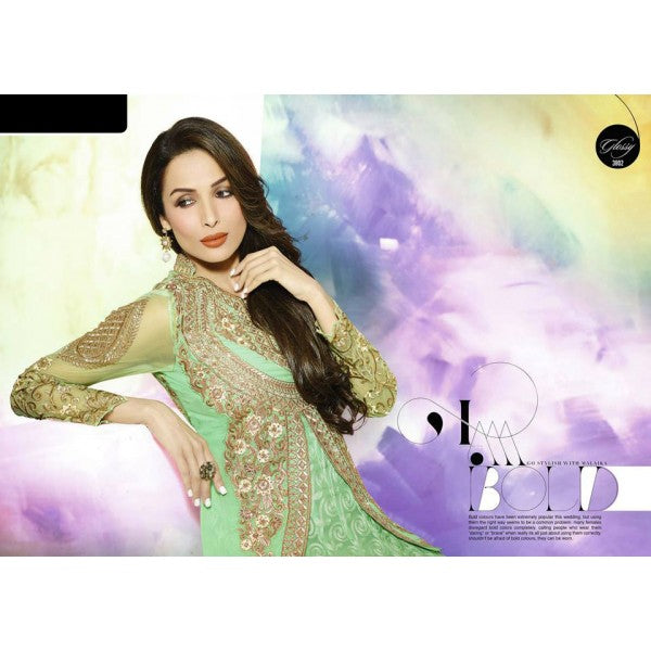GL3802 Light Green GLOSSY MALAIKA ARORA ANARKALI DRESS GL3802 Light Green GLOSSY MALAIKA ARORA ANARKALI DRESS